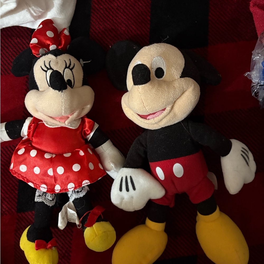 Disney Mickey and Minnie Plush Toys - Red, Black, Yellow